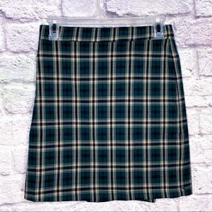 Green Plaid Skirt